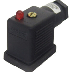 Plug El C/led+supr Preto Din 1825-0131 Parker Pneumática